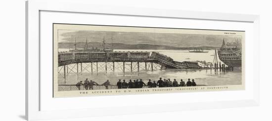 The Accident to H M Indian Troopship Crocodile at Portsmouth-null-Framed Giclee Print