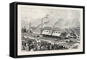 The Accident to the Flying Scotchman, Near Sheffield: Raising the Pullman Car, 1876, Uk-null-Framed Stretched Canvas