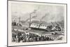 The Accident to the Flying Scotchman, Near Sheffield: Raising the Pullman Car, 1876, Uk-null-Mounted Giclee Print