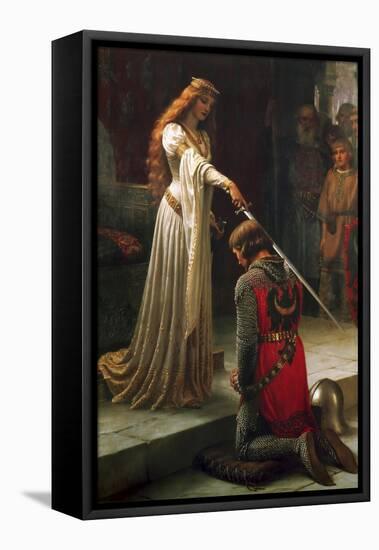 The Accolade, 1901-Edmund Blair Leighton-Framed Stretched Canvas