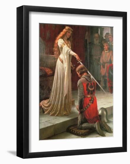 The Accolade-Edmund Blair Leighton-Framed Art Print