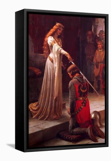 The Accolade-Edmund Blair Leighton-Framed Stretched Canvas