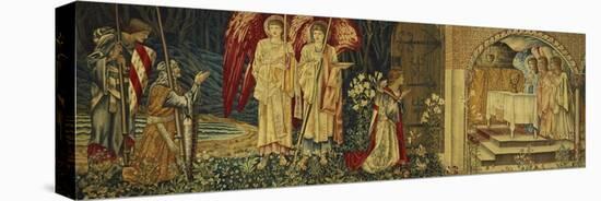 The Achievement of the Holy Grail by Sir Galahad, Sir Bors and Sir Percival-Edward Burne-Jones-Stretched Canvas