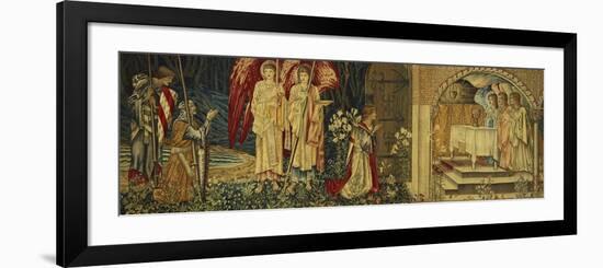 The Achievement of the Holy Grail by Sir Galahad, Sir Bors and Sir Percival-Edward Burne-Jones-Framed Premium Giclee Print