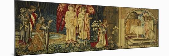 The Achievement of the Holy Grail by Sir Galahad, Sir Bors and Sir Percival-Edward Burne-Jones-Mounted Premium Giclee Print