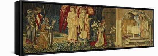 The Achievement of the Holy Grail by Sir Galahad, Sir Bors and Sir Percival-Edward Burne-Jones-Framed Stretched Canvas