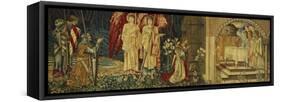 The Achievement of the Holy Grail by Sir Galahad, Sir Bors and Sir Percival-Edward Burne-Jones-Framed Stretched Canvas