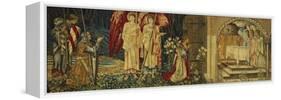 The Achievement of the Holy Grail by Sir Galahad, Sir Bors and Sir Percival-Edward Burne-Jones-Framed Stretched Canvas