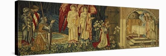 The Achievement of the Holy Grail by Sir Galahad, Sir Bors and Sir Percival-Edward Burne-Jones-Stretched Canvas