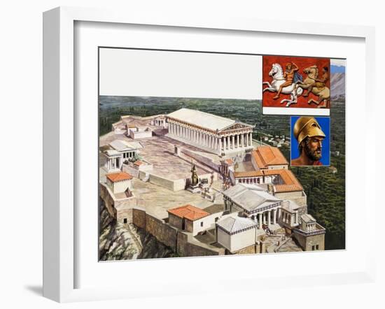 The Acropolis and Parthenon, 1981-Payne-Framed Giclee Print