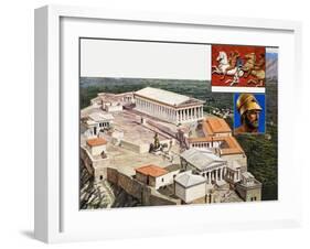 The Acropolis and Parthenon, 1981-Payne-Framed Giclee Print