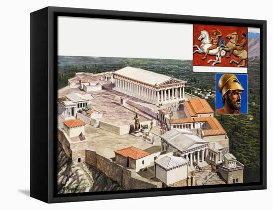 The Acropolis and Parthenon, 1981-Payne-Framed Stretched Canvas