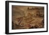 The Acropolis at Pergamon . Turkey. Altar of Zeus. Imaginary Reconstruction by German Painter Fried-null-Framed Premium Giclee Print