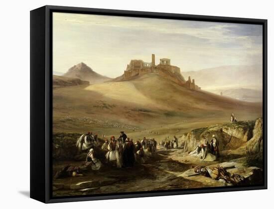 The Acropolis, Athens, Greece, View from East, 1852-Edward Lear-Framed Stretched Canvas