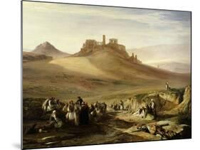 The Acropolis, Athens, Greece, View from East, 1852-Edward Lear-Mounted Giclee Print
