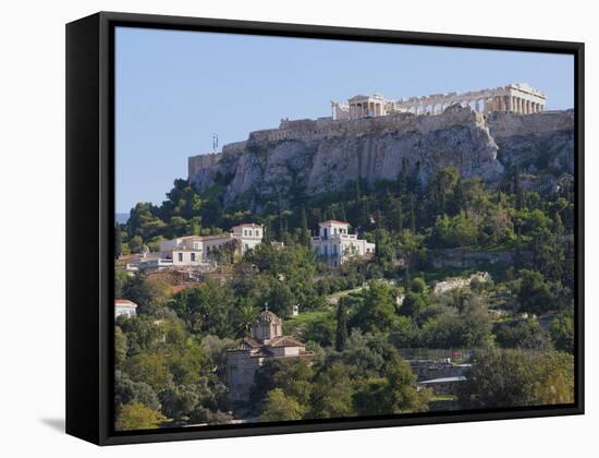The Acropolis from Ancient Agora, UNESCO World Heritage Site, Athens, Greece, Europe-Martin Child-Framed Stretched Canvas