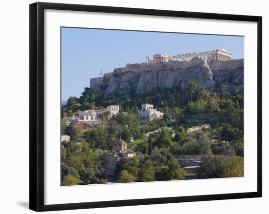 The Acropolis from Ancient Agora, UNESCO World Heritage Site, Athens, Greece, Europe-Martin Child-Framed Photographic Print