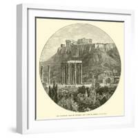The Acropolis, Gate of Hadrian, and Ruins of Temple of Jupiter-null-Framed Giclee Print
