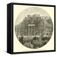 The Acropolis, Gate of Hadrian, and Ruins of Temple of Jupiter-null-Framed Stretched Canvas