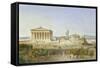 The Acropolis of Athens in the Time of Pericles 444 BC. 1851-Ludwig Lange-Framed Stretched Canvas