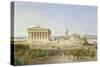 The Acropolis of Athens in the Time of Pericles 444 BC. 1851-Ludwig Lange-Stretched Canvas