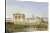 The Acropolis of Athens in the Time of Pericles 444 BC. 1851-Ludwig Lange-Stretched Canvas
