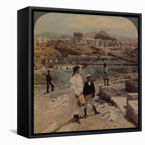 'The Acropolis of Athens, Lycabettus and Royal Palace, from Philopappos monument', 1907-Elmer Underwood-Framed Stretched Canvas