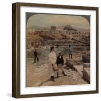 'The Acropolis of Athens, Lycabettus and Royal Palace, from Philopappos monument', 1907-Elmer Underwood-Framed Photographic Print