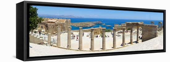 The Acropolis of Lindos, Lindos, Rhodes, Greece-Doug Pearson-Framed Stretched Canvas