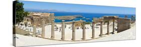 The Acropolis of Lindos, Lindos, Rhodes, Greece-Doug Pearson-Stretched Canvas