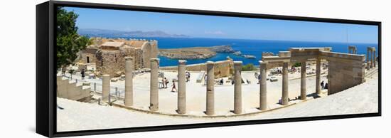 The Acropolis of Lindos, Lindos, Rhodes, Greece-Doug Pearson-Framed Stretched Canvas