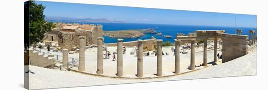 The Acropolis of Lindos, Lindos, Rhodes, Greece-Doug Pearson-Stretched Canvas