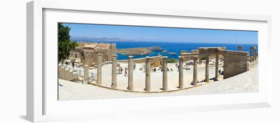 The Acropolis of Lindos, Lindos, Rhodes, Greece-Doug Pearson-Framed Photographic Print