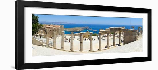 The Acropolis of Lindos, Lindos, Rhodes, Greece-Doug Pearson-Framed Photographic Print