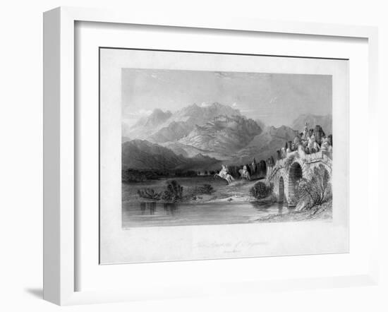 The Acropolis of Pergamum (Bergam), Turkey, 19th Century-J Redaway-Framed Giclee Print