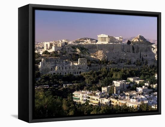 The Acropolis, Parthenon and City Skyline, Athens, Greece-Gavin Hellier-Framed Stretched Canvas