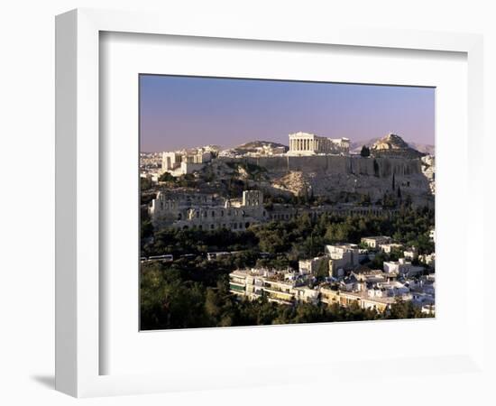 The Acropolis, Parthenon and City Skyline, Athens, Greece-Gavin Hellier-Framed Photographic Print