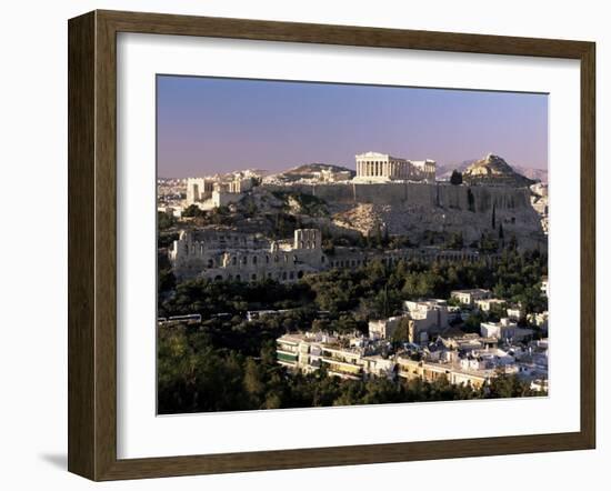 The Acropolis, Parthenon and City Skyline, Athens, Greece-Gavin Hellier-Framed Photographic Print