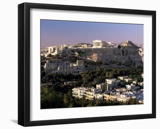 The Acropolis, Parthenon and City Skyline, Athens, Greece-Gavin Hellier-Framed Photographic Print