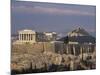 The Acropolis, Unesco World Heritage Site, and Lykabettos Hill, Athens, Greece-Roy Rainford-Mounted Photographic Print