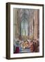 The Act of Crowning, George VI's Coronation Ceremony, Westminster Abbey, London, 12 May 1937-Henry Charles Brewer-Framed Giclee Print