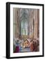 The Act of Crowning, George VI's Coronation Ceremony, Westminster Abbey, London, 12 May 1937-Henry Charles Brewer-Framed Giclee Print
