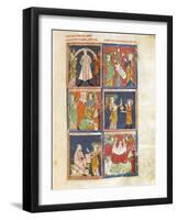 The Actions of the Angels and the Devil, Miniature from Breviary of Love-Mathys Schoevaerdts-Framed Giclee Print