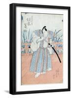 The Actor Bando Tokuke as Takahastu Yajuro, a Samurai-Utagawa Kunisada-Framed Giclee Print