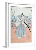 The Actor Bando Tokuke as Takahastu Yajuro, a Samurai-Utagawa Kunisada-Framed Giclee Print