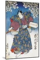 The Actor Ichikawa Dan Saburo Playing the Samurai Minbu Katsuragi, 1839-Utagawa Kunisada-Mounted Giclee Print