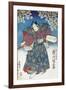 The Actor Ichikawa Dan Saburo Playing the Samurai Minbu Katsuragi, 1839-Utagawa Kunisada-Framed Giclee Print