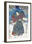 The Actor Ichikawa Dan Saburo Playing the Samurai Minbu Katsuragi, 1839-Utagawa Kunisada-Framed Giclee Print