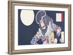 The Actor Ichikawa Danjuro IX in the Role of the Pirate Kezori Kuemon-Tsukioka Kinzaburo Yoshitoshi-Framed Giclee Print