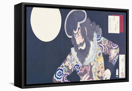 The Actor Ichikawa Danjuro IX in the Role of the Pirate Kezori Kuemon-Tsukioka Kinzaburo Yoshitoshi-Framed Stretched Canvas